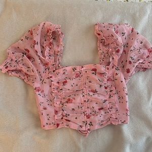 12th Tribe Smocked Crop Top XS